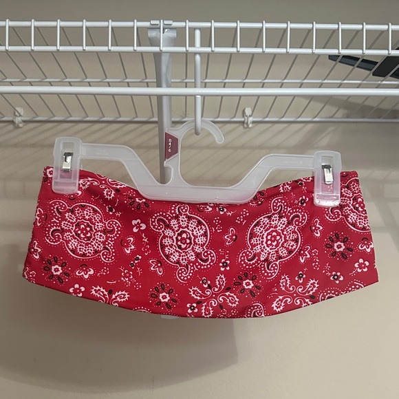 Fashion Nova Tops - Fashion Nova Bandana Print Tube Top Red (L)